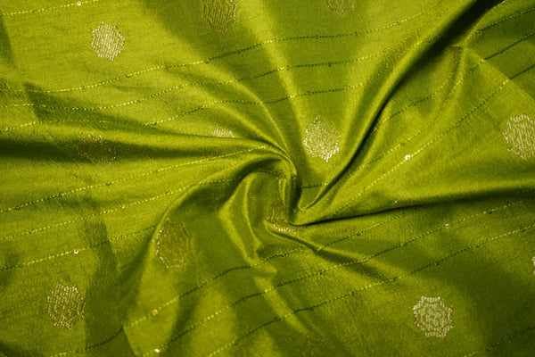 Self-Color Georgette Saree – Leaf Green