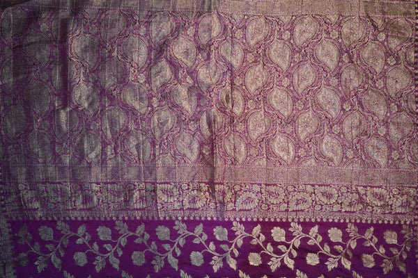 Banarasi Silk Saree – Self Color purple