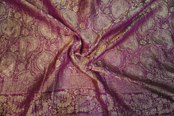 Banarasi Silk Saree – Self Color purple