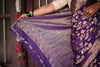 Banarasi Silk Saree – Violet (Self Color)