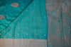 Premium Georgette Saree – Sea Green/Turquoise Green Self Saree with Butta Motifs