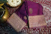 Premium Georgette Saree – Purple Self Saree with Butta Motifs