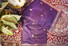 Premium Maheshwari Silk Saree – Violet with Pink Pallu