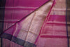 Pink with Royal Blue Tissue Saree with Temple Border