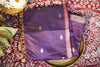 Premium Maheshwari Silk Saree – Violet with Pink Pallu