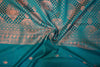 Premium Crepe Silk Saree – Teal Blue Self Saree with Butta Motifs